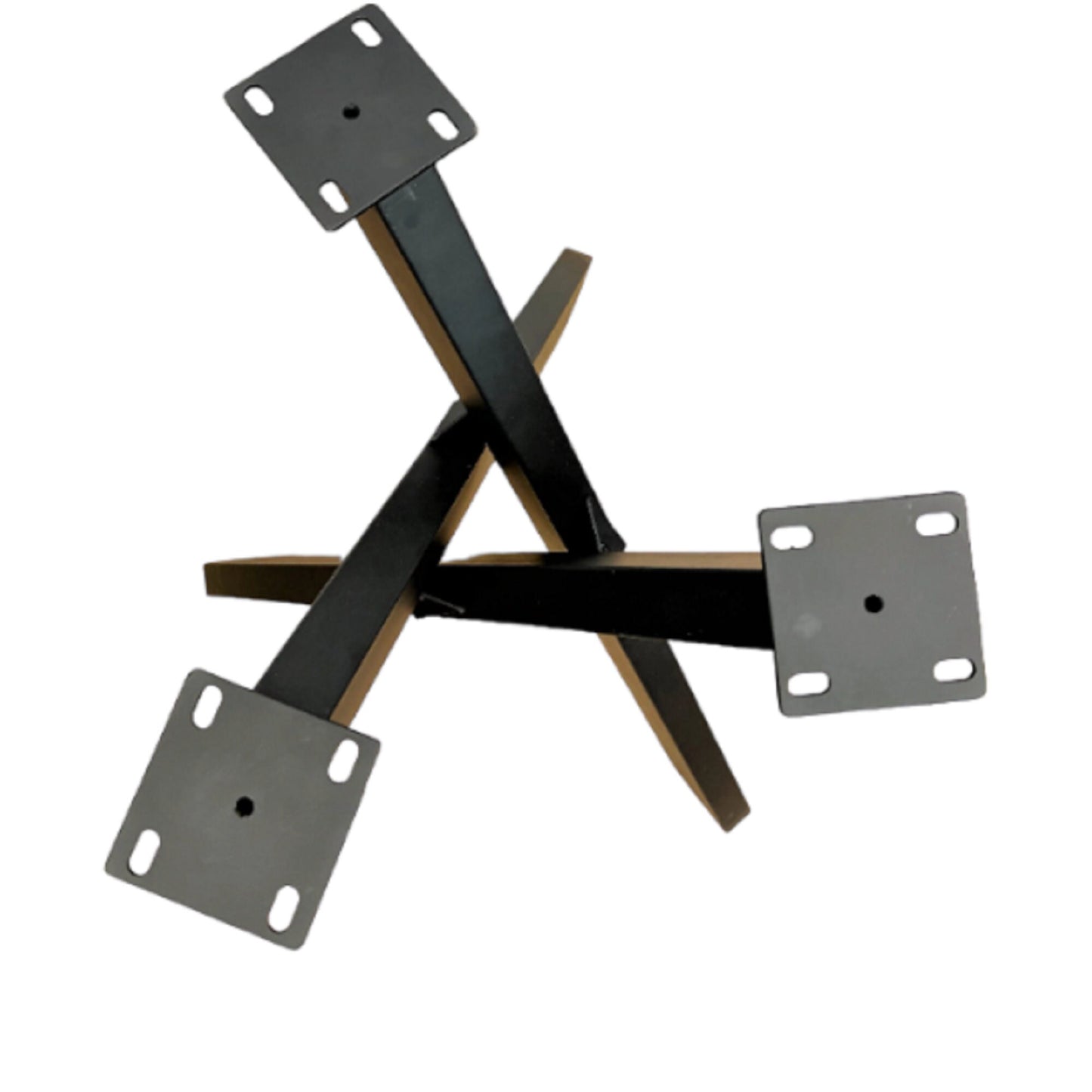 Twisted Tripod Dining Table Legs H28" x W26" - Black Powder Coated