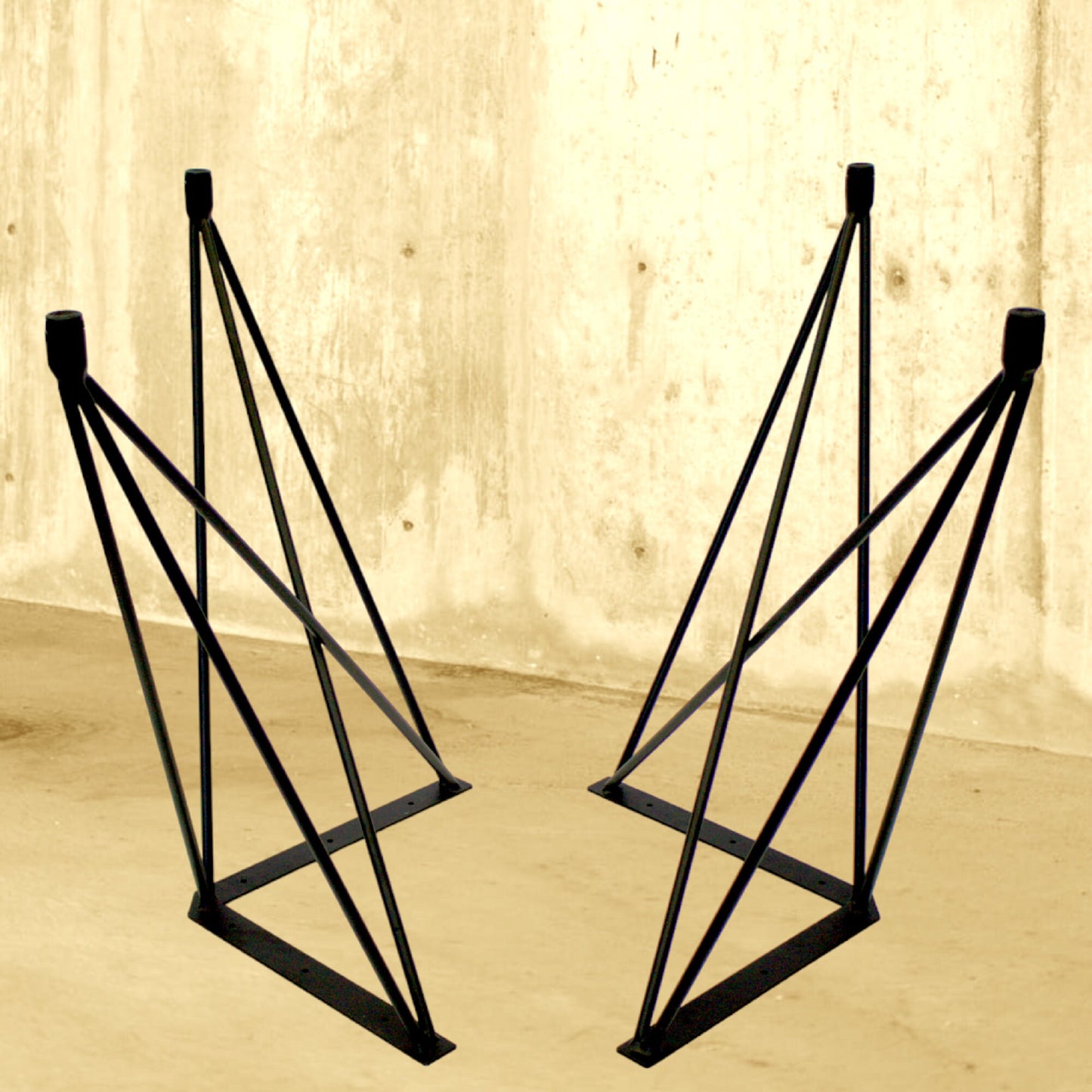 Round / Rectangular Dining Table Base - Pair - Mesh Style