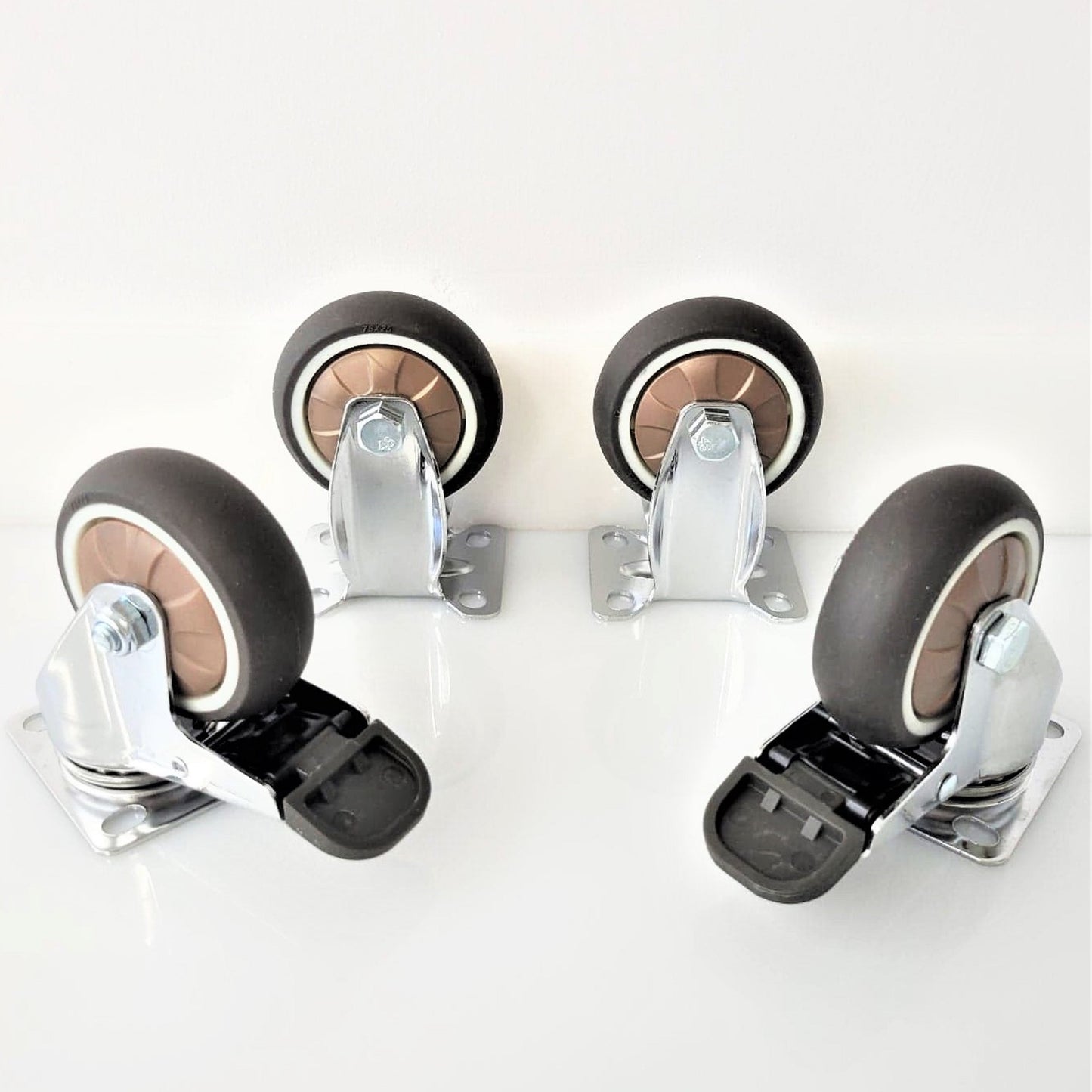 3" TPR Caster Wheels - Set of 4 Pcs