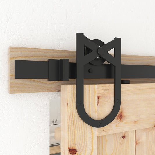 Barn Door Hardware, Sliding Door Hardware, Exposed Wheel Hardware, Horseshoe Shaped Hangers