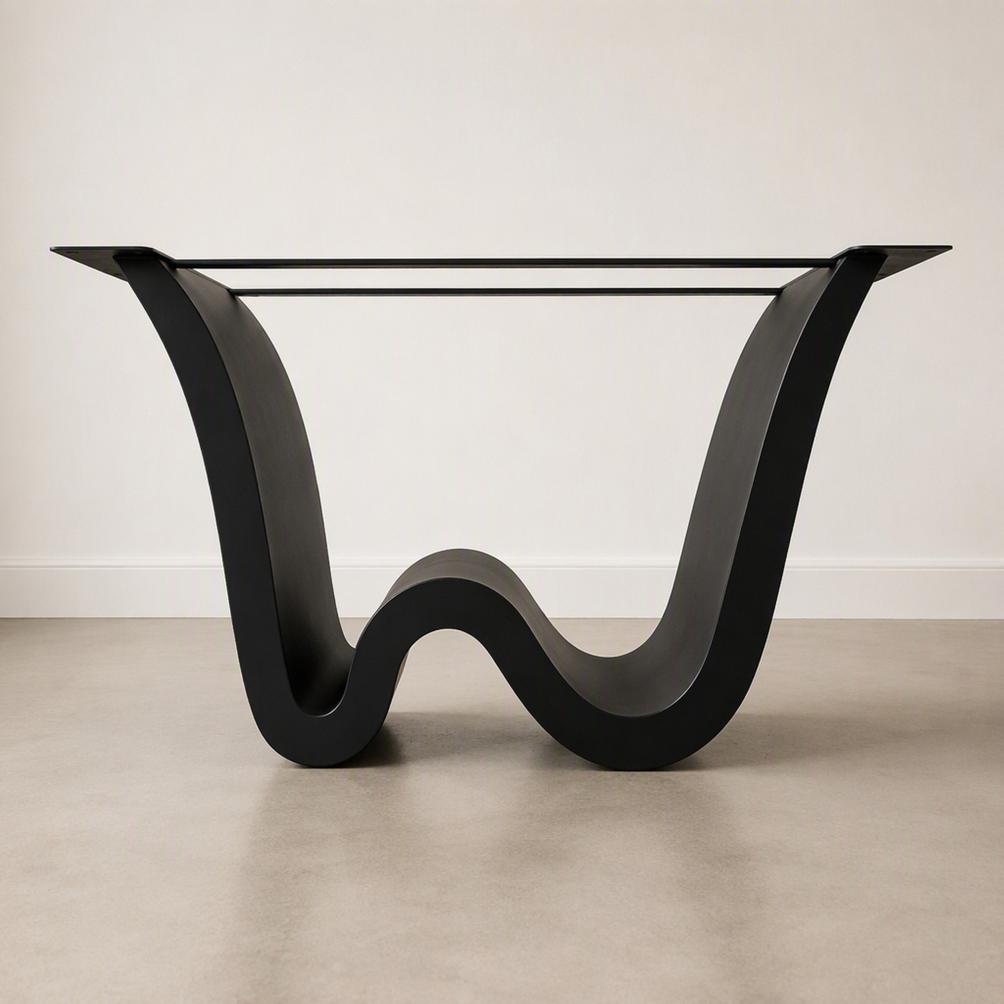 H28 x L53 x W20 Wavy Shape Rectangular / Oval Dining Table Base