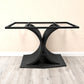 H29 x L42 x W20 Brass Color Curvy X Shape Rectangular Dining Table Base