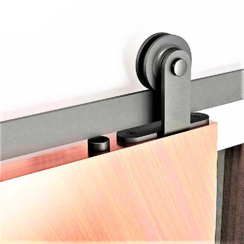 Barn Door Hardware - Double Door - Top mount Hangers - 13 ft Track