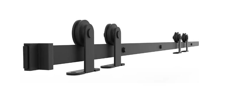 Barn Door Hardware - Double Door - Top mount Hangers - 13 ft Track