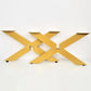 H16" x L30" x W30" ROUND Spider Shaped Coffee Table Legs - Gold